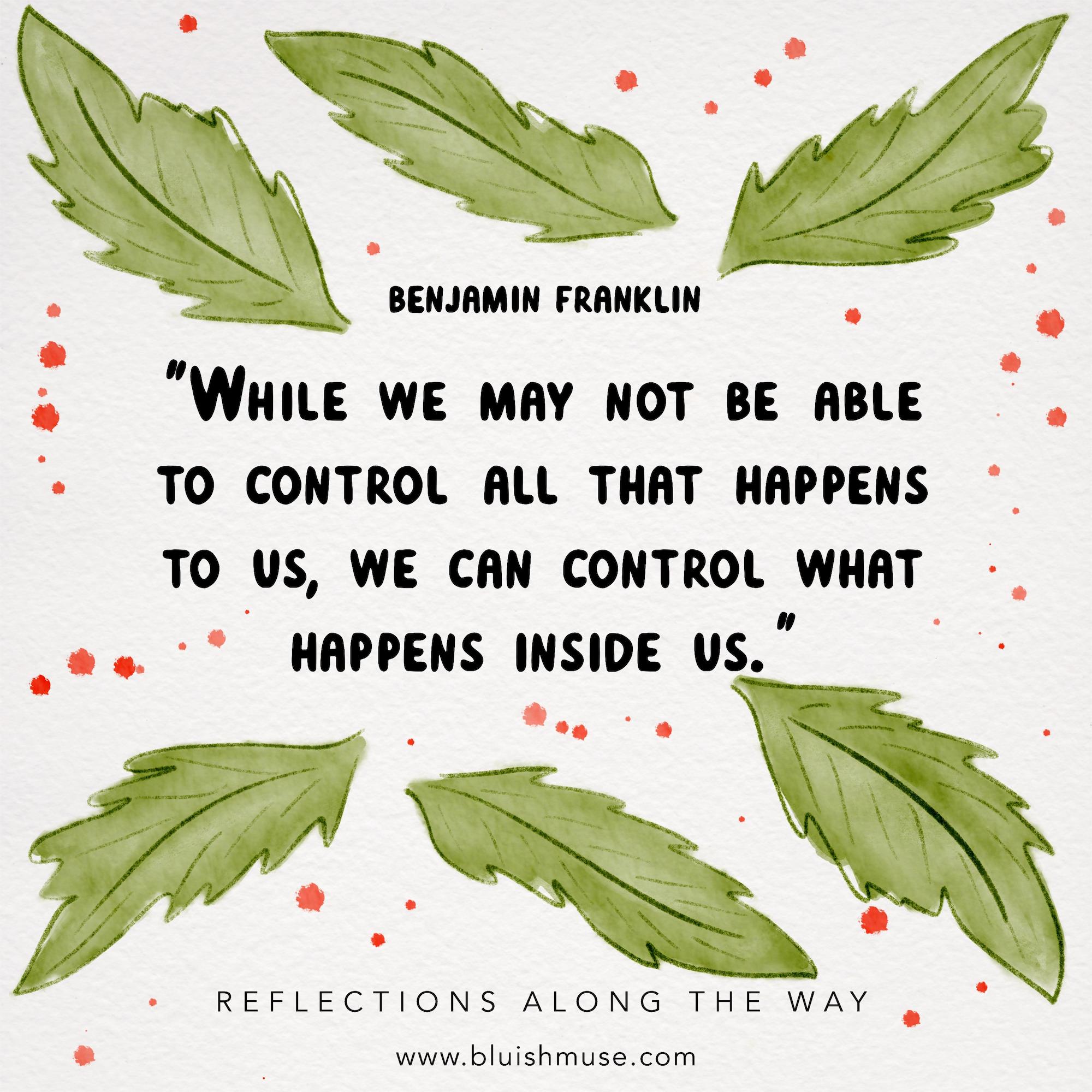 While we may not be able to control…