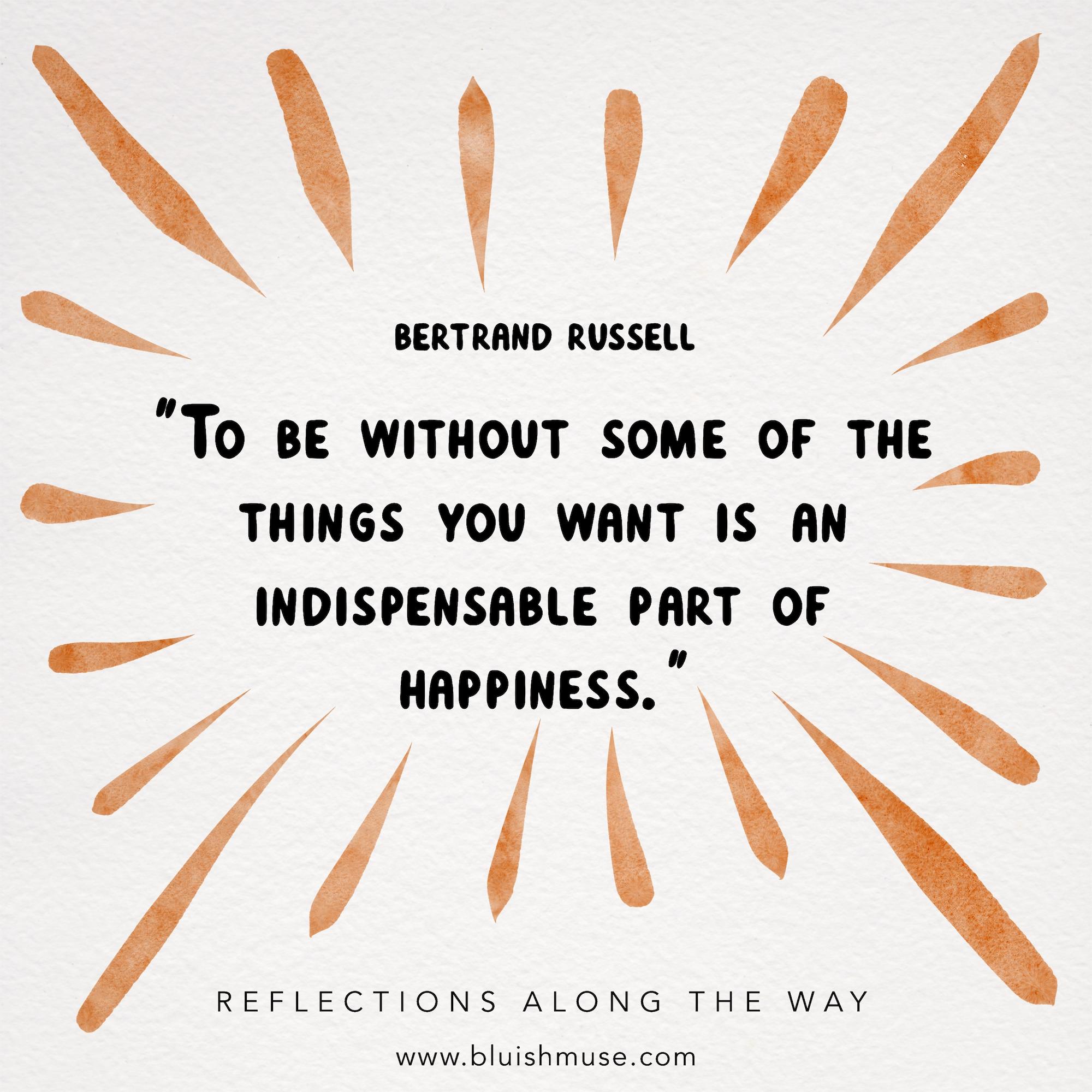 To be without some of the things…