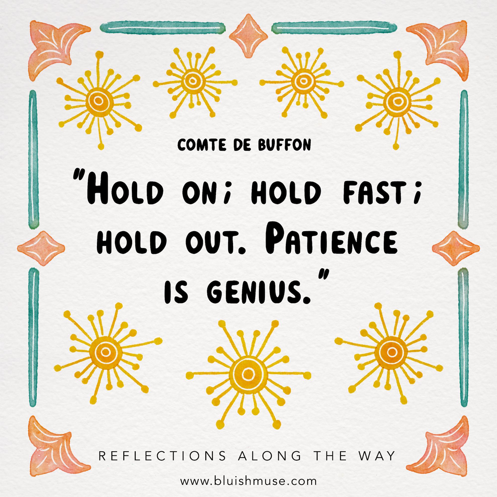 Hold on; hold fast…