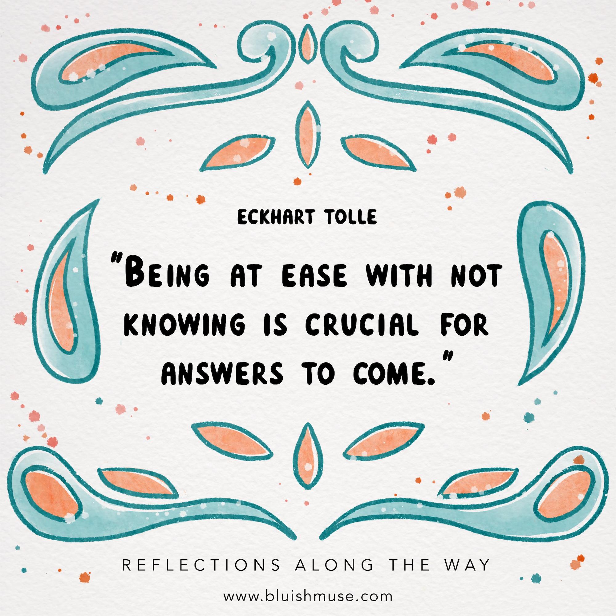 Being at ease with…