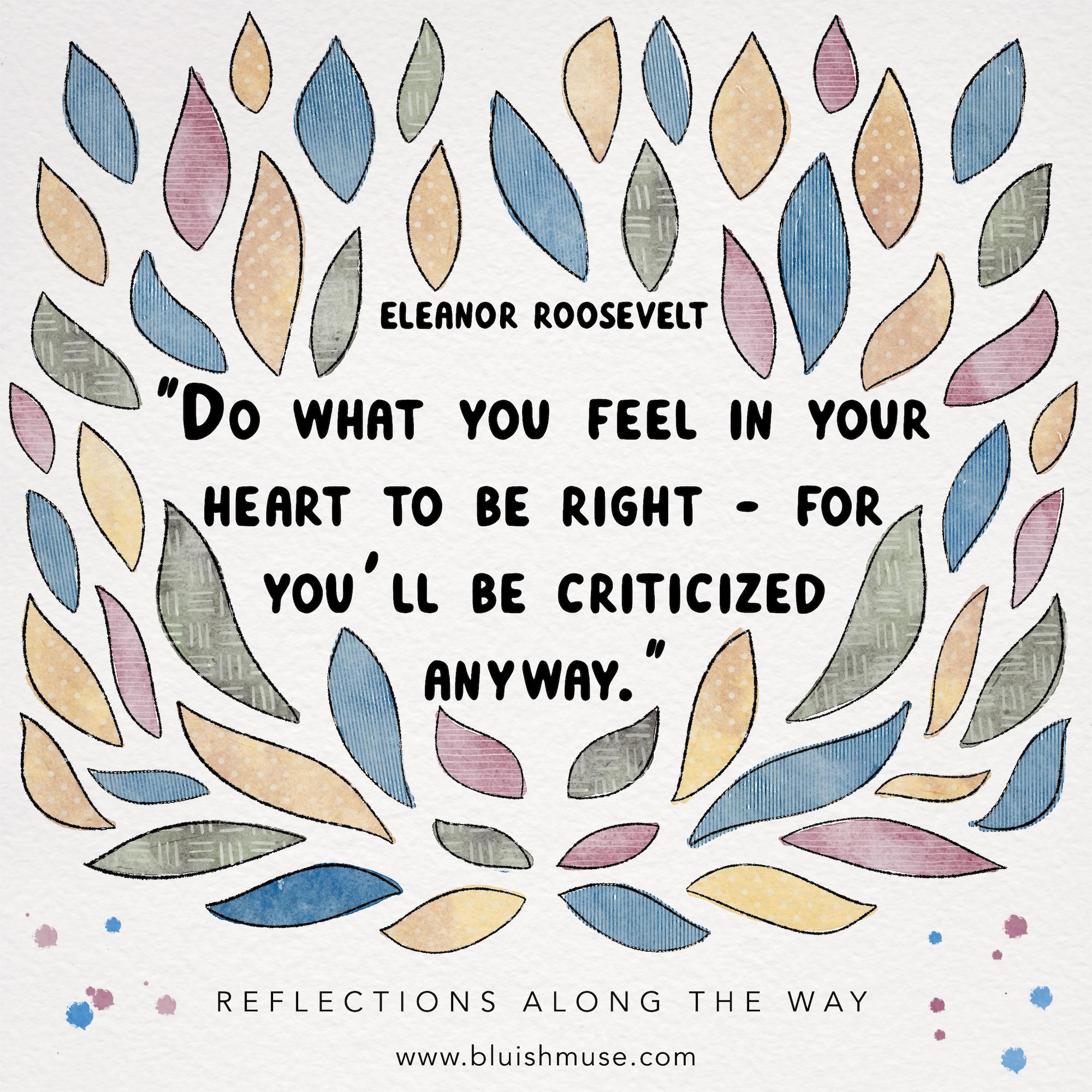 Do what you feel…
