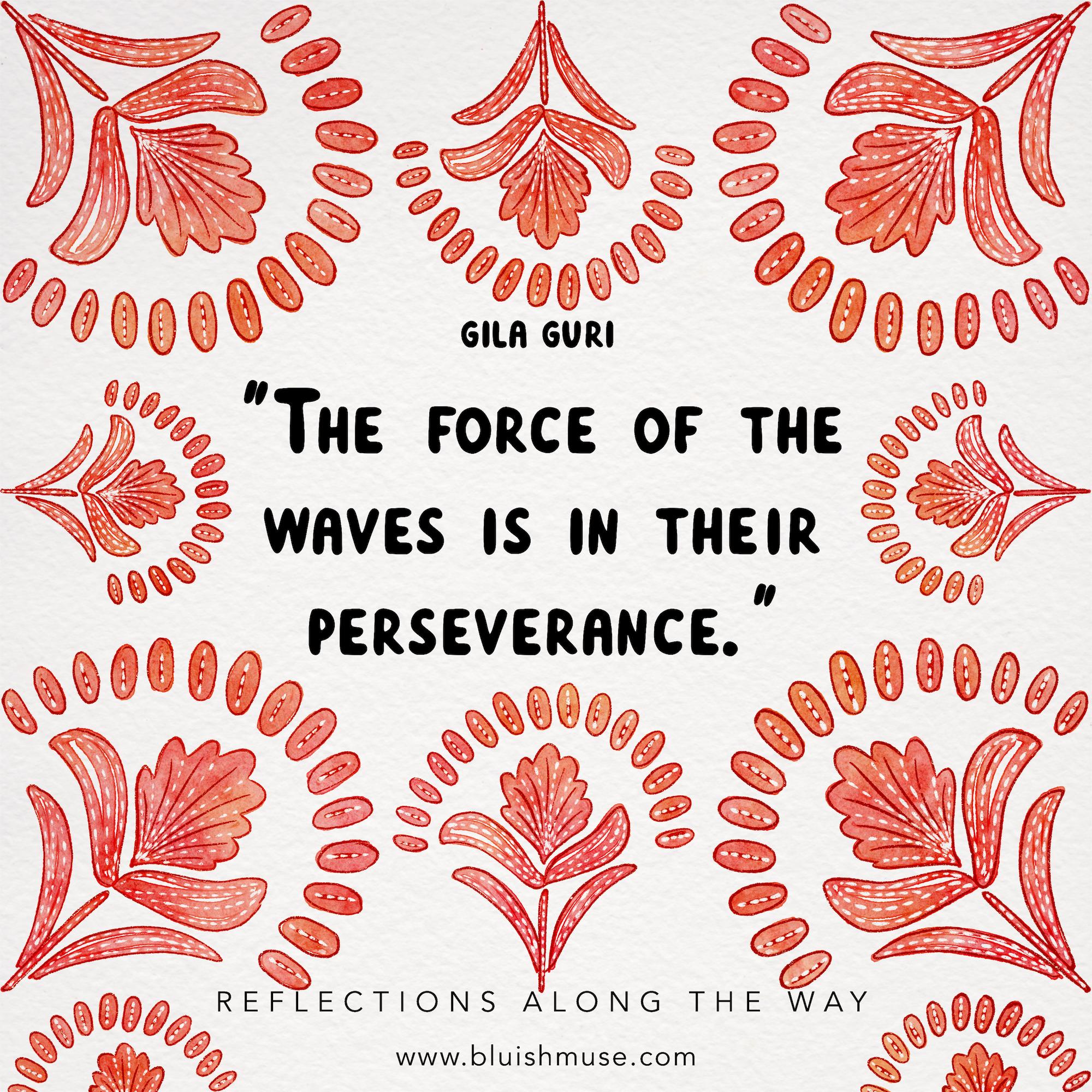 The force of the waves…