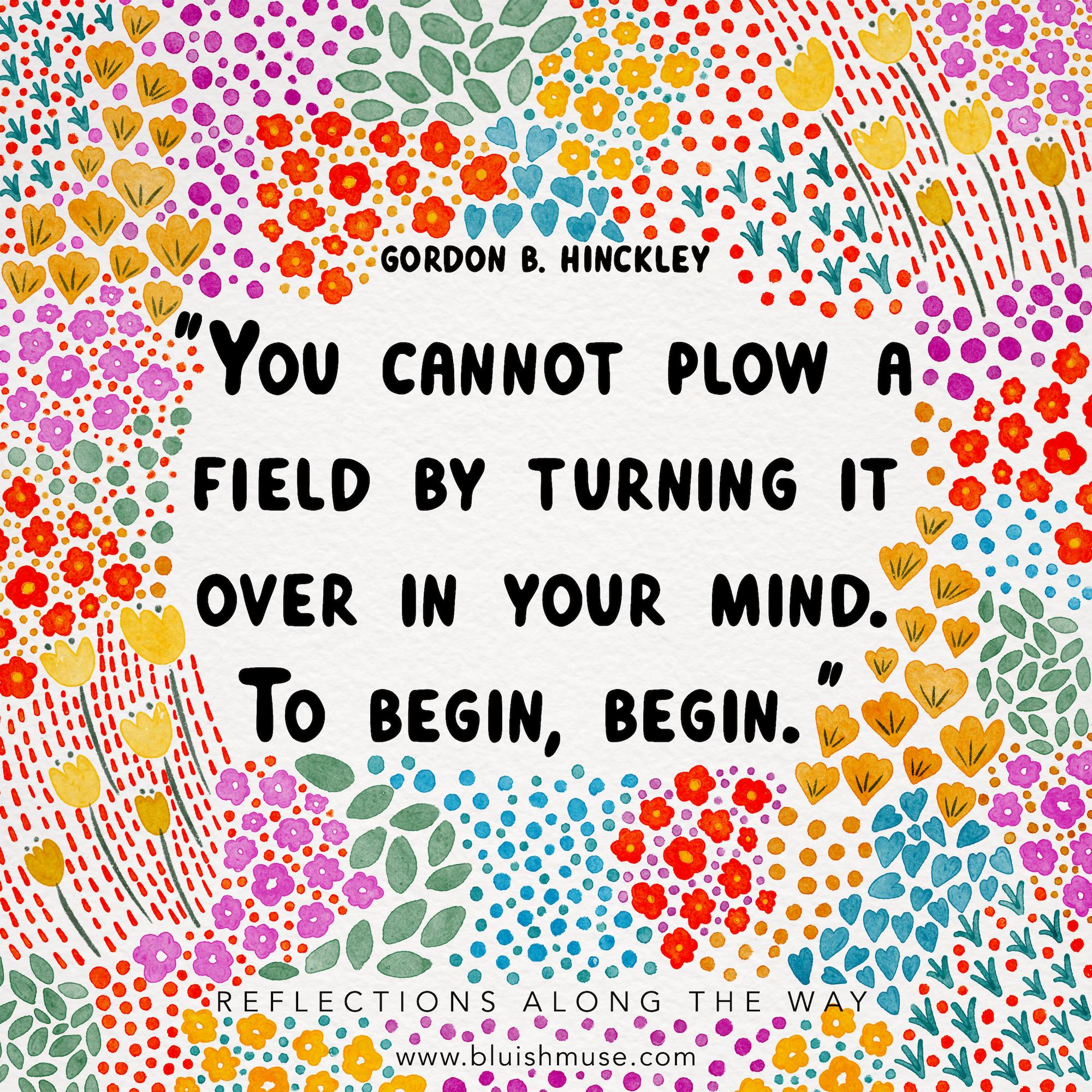 You cannot plow a field by…