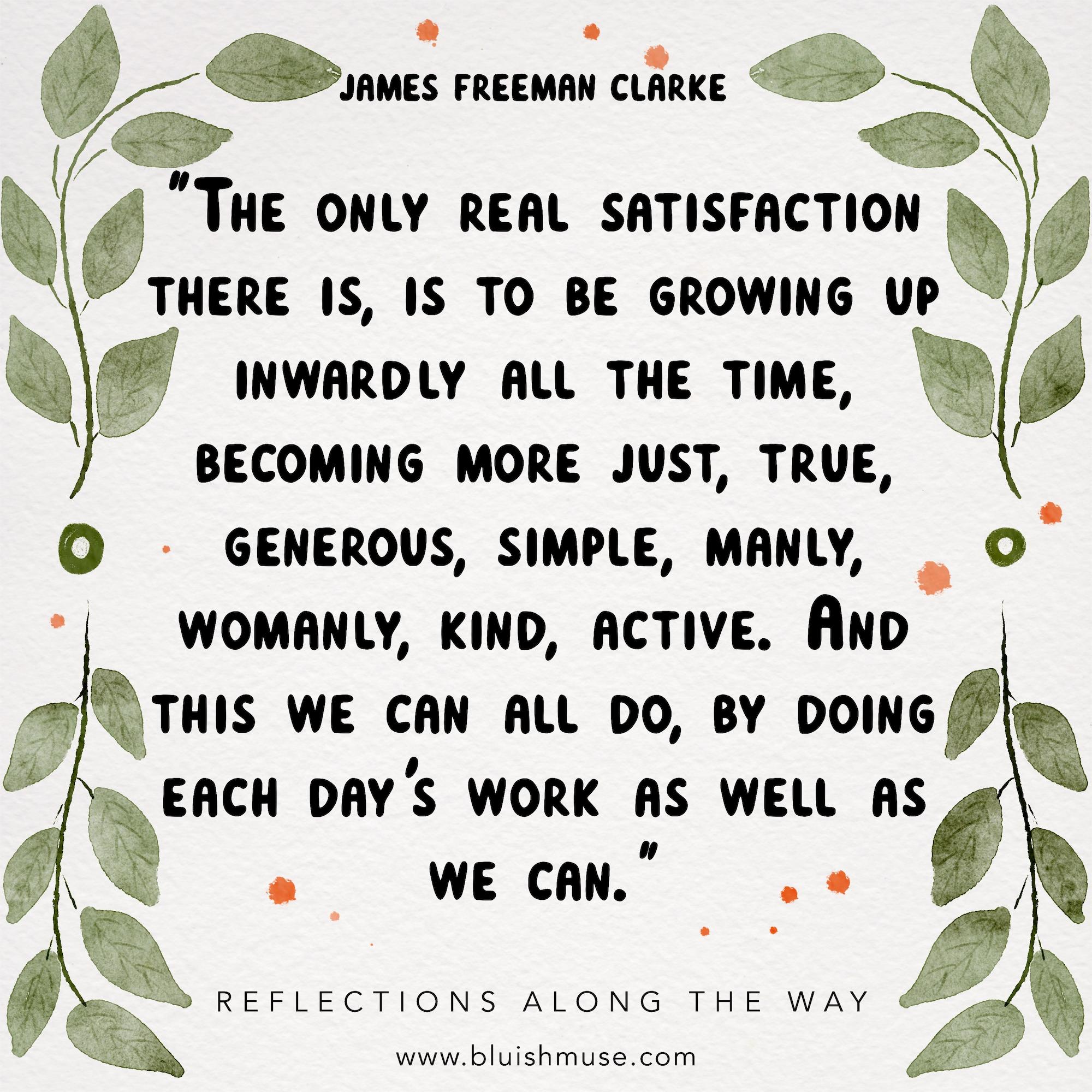 The only real satisfaction there is…