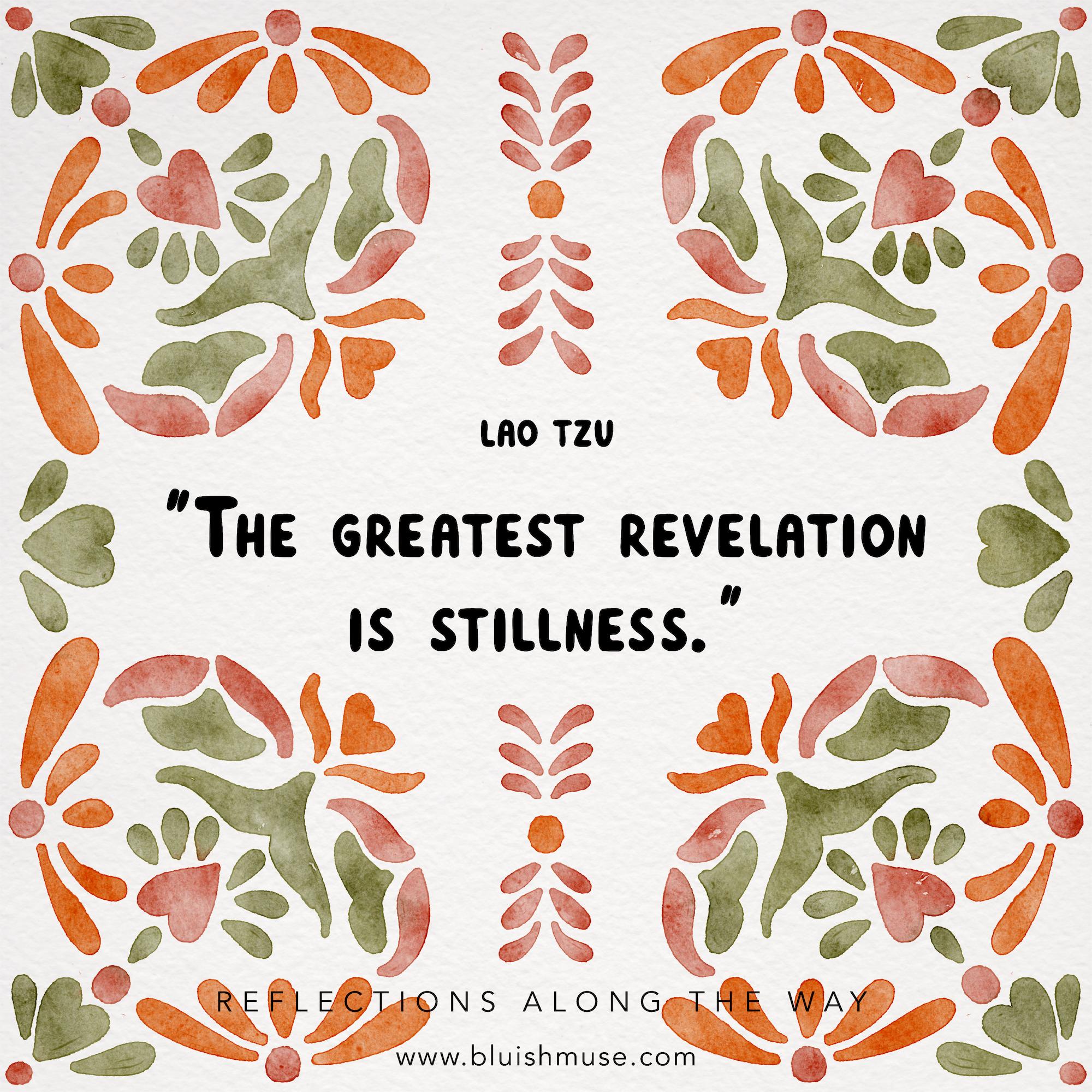 The greatest revelation is…
