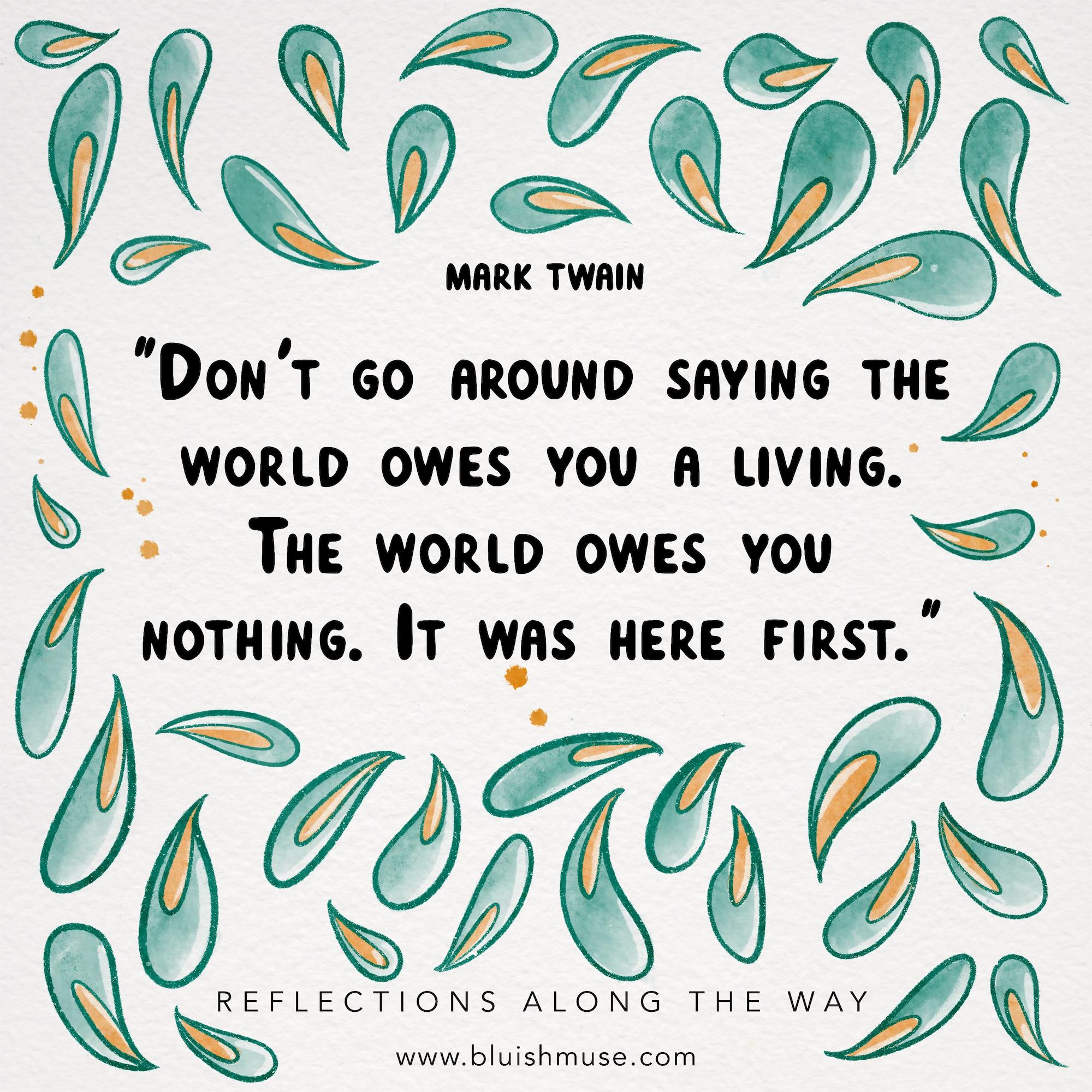 Don’t go around saying the world…
