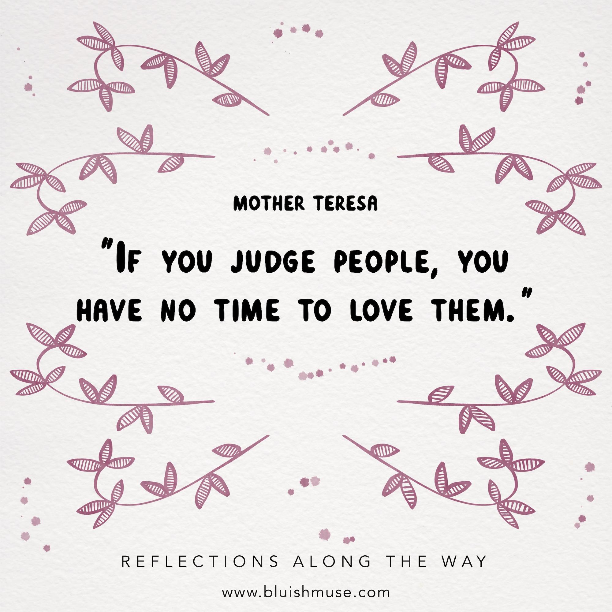 If you judge people…