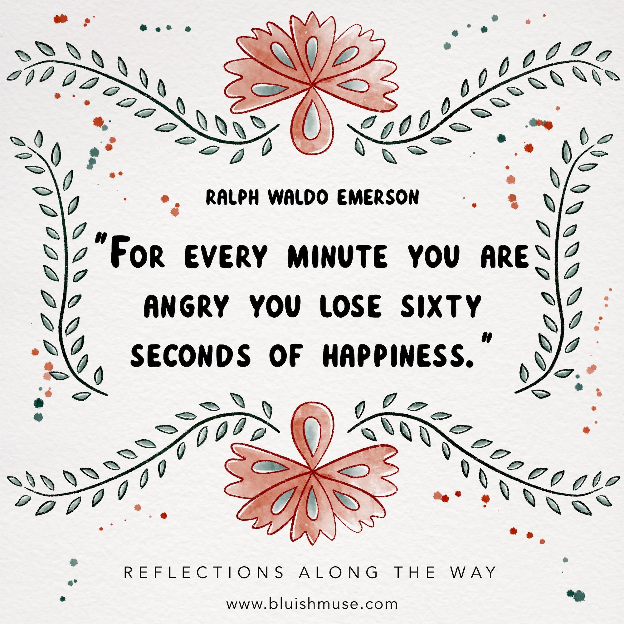 For every minute you are angry…
