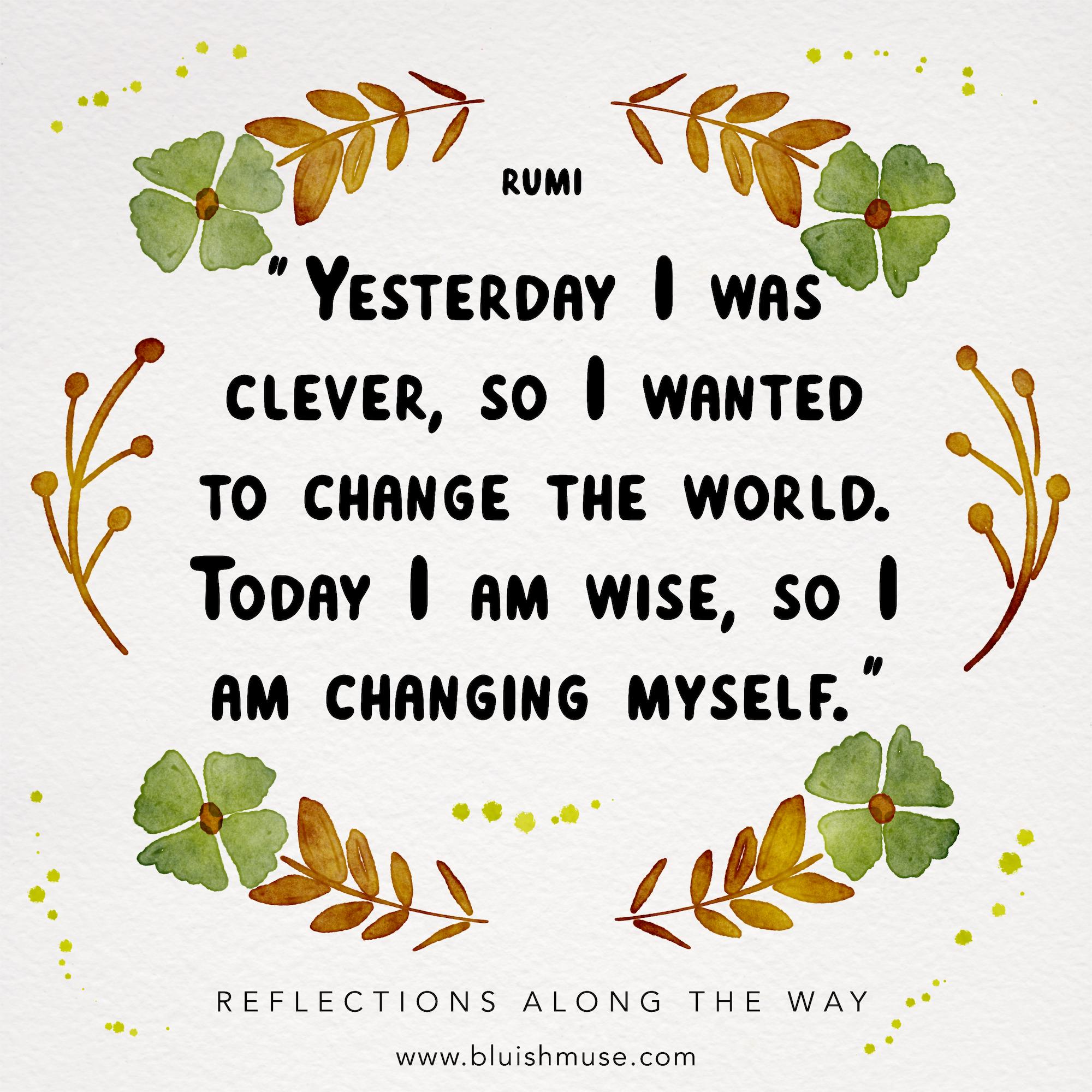 Yesterday I was clever, so…