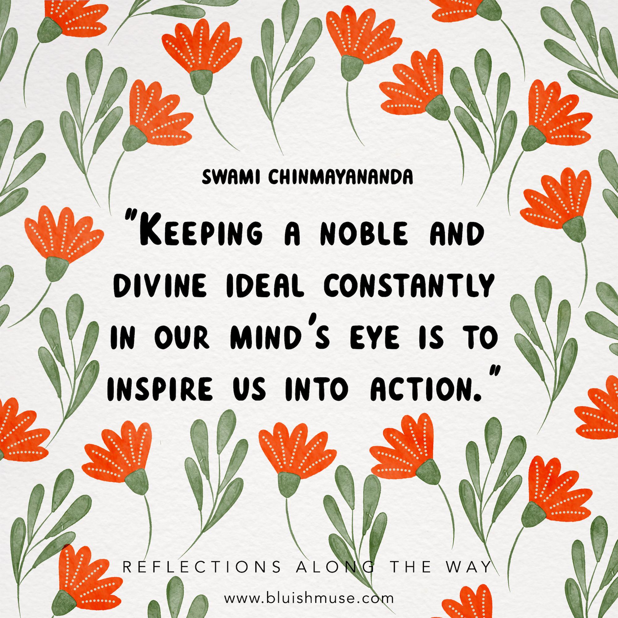Keeping a noble and divine ideal…