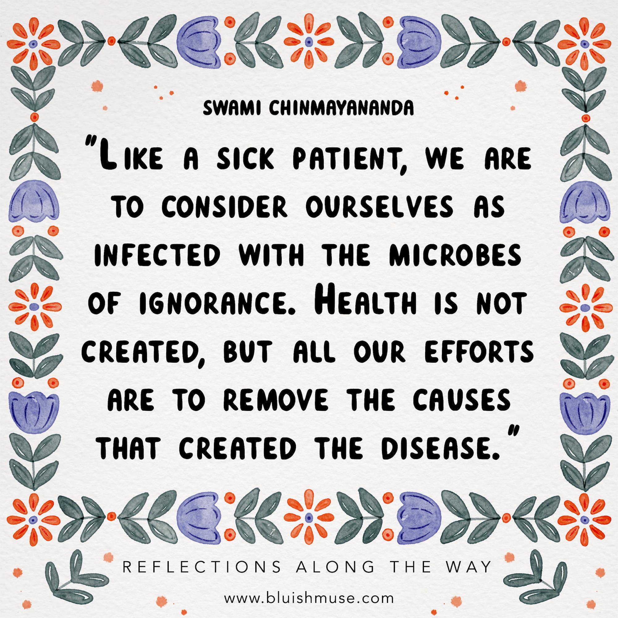 Like a sick patient, we are to…