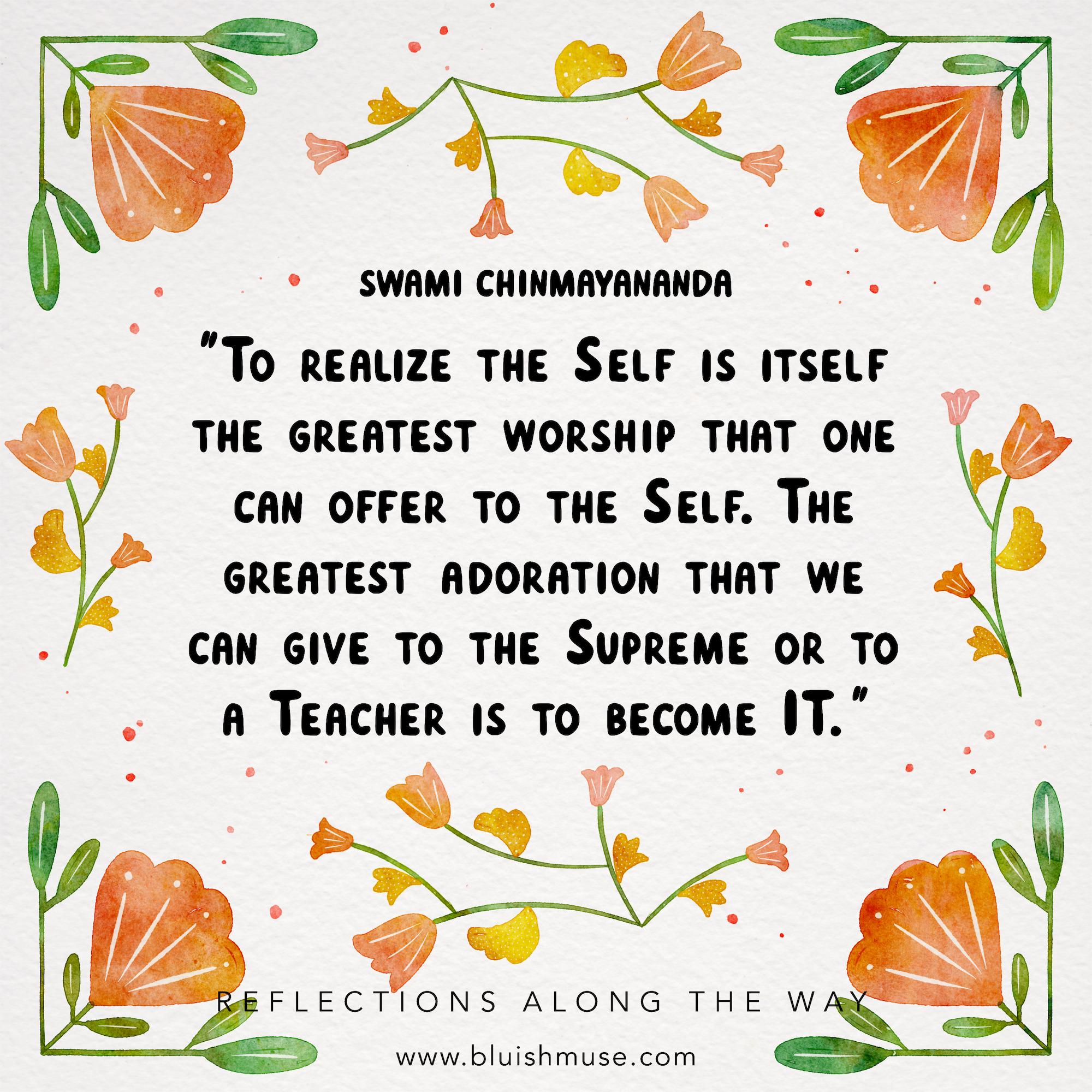 To realize the Self is…