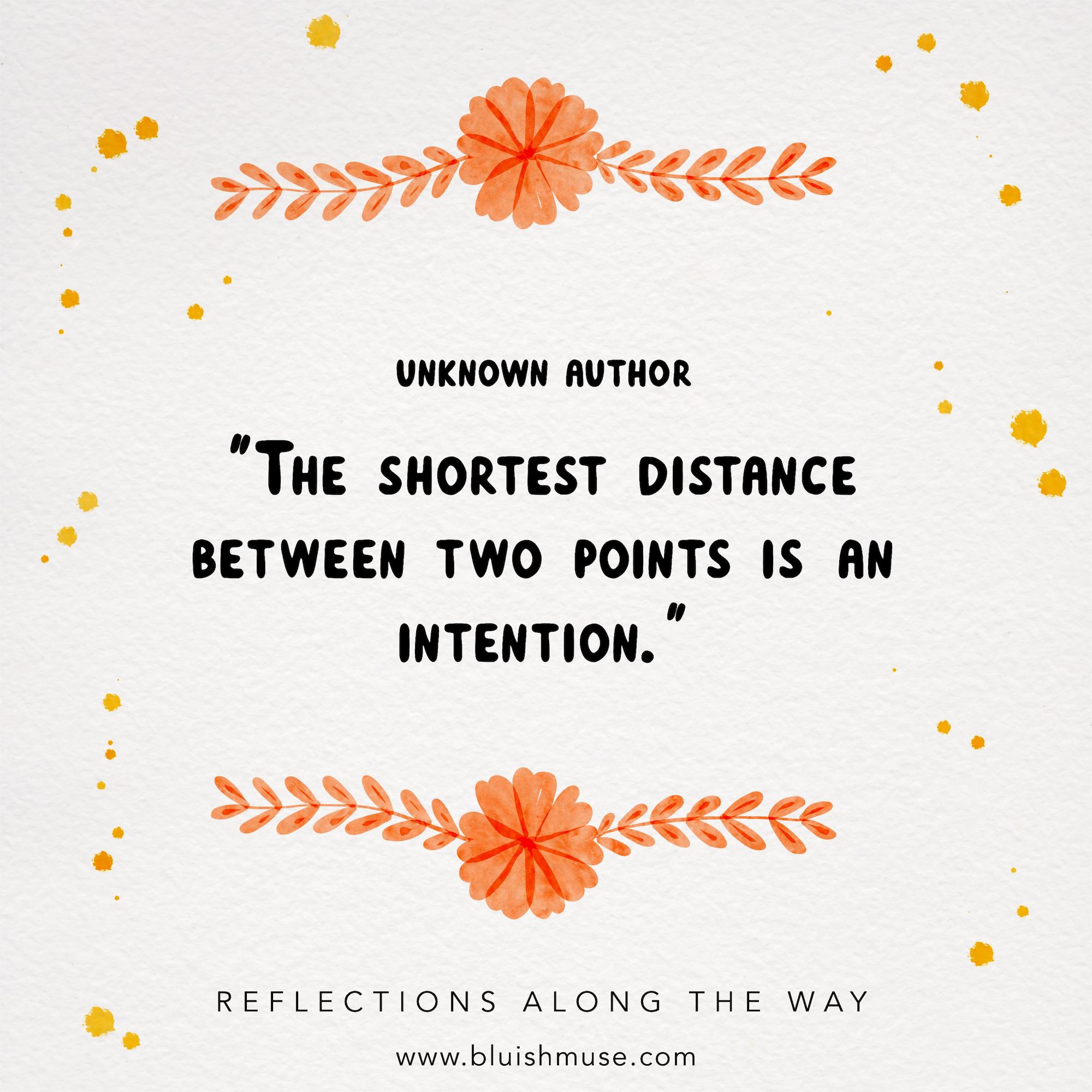 The shortest distance between two points…