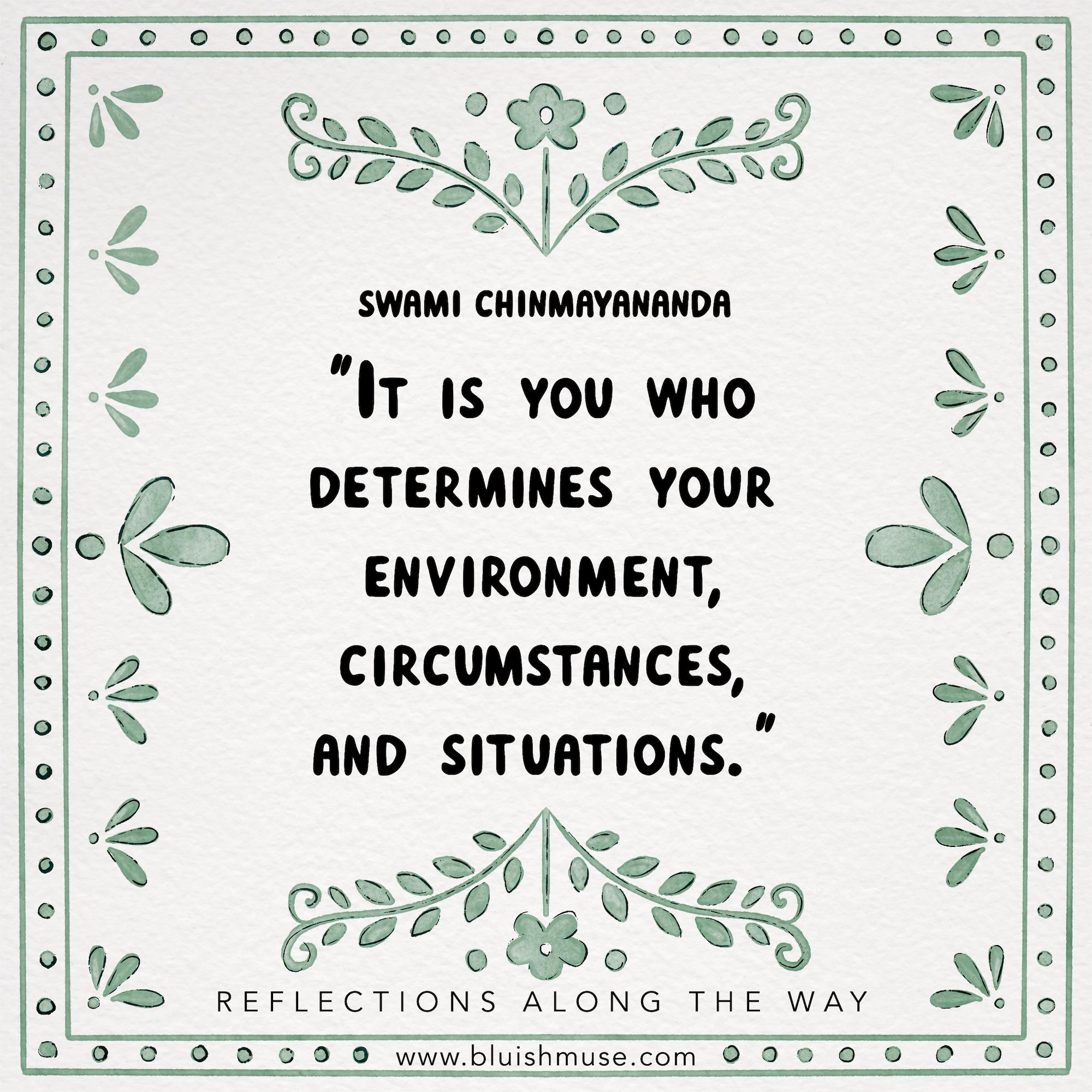 It is you who determines…